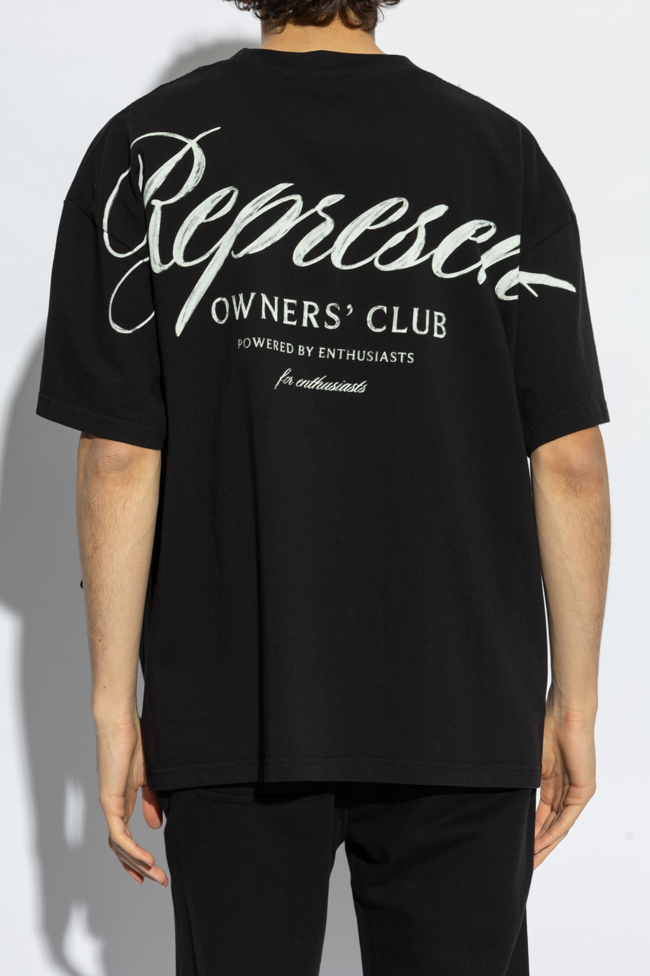 Black T-shirt Owners Club Script Represent - Vitkac Canada